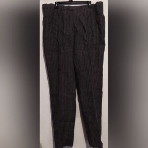 No label grey white pinstripe dress pants